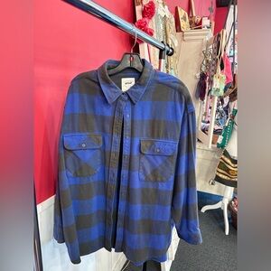 Blue and Black Plaid Jacket